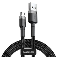 Кабель Baseus cafule Cable USB For Micro 2.4A 0.5M Gray/Black