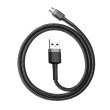 Кабель Baseus cafule Cable USB For Micro 2.4A 0.5M Gray/Black