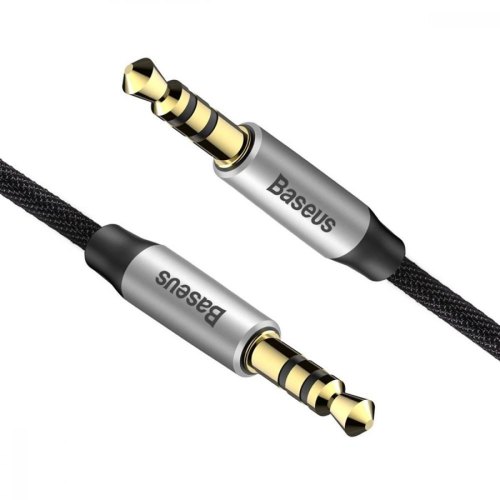 Аудiо-кабель AUX Baseus Yiven Audio Cable M30 1M Silver/Black