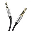 Аудiо-кабель AUX Baseus Yiven Audio Cable M30 1M Silver/Black