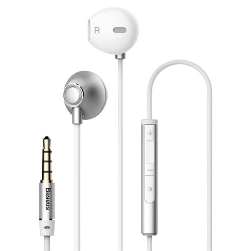 Навушники Baseus Enock H06 lateral in-ear Wire Earphone 3.5 mini-jack, Silver