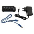 USB-хаб Lapara USB 3.0 4 порти з 4-ма вимикачами і БЖ (LA-USB305)