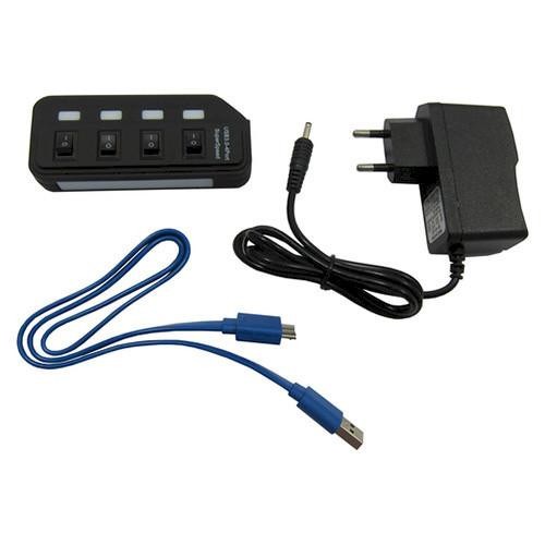 USB-хаб Lapara USB 3.0 4 порти з 4-ма вимикачами і БЖ (LA-USB305)