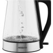 Електрочайник Ardesto 1.7л, Strix, скло, чорний