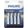 Батарейка Philips Ultra Alkaline лужна AA блістер, 4 шт