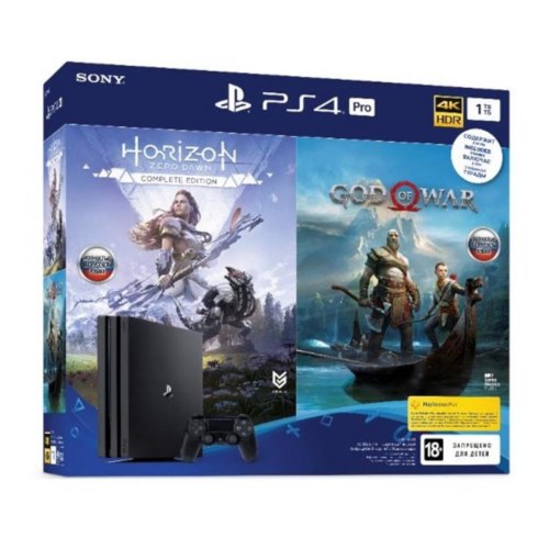 Ігрова приставка Sony PlayStation 4 Pro 1TB Black (God of War & Horizon Zero Dawn CE)