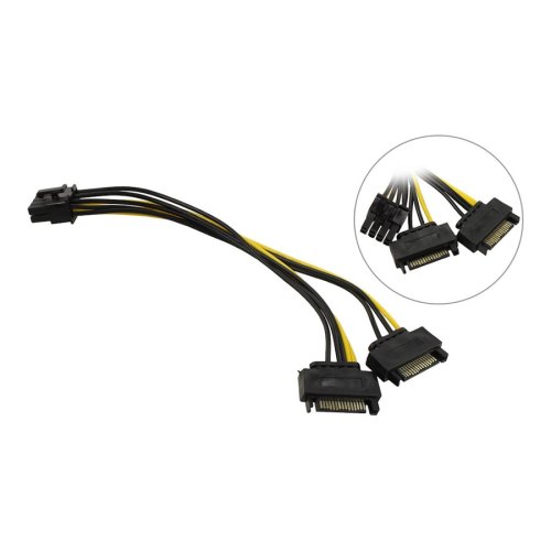 Перехідник живлення для відеокарт з 2 SATA на 8pin