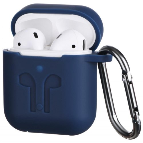 Чохол для навушників 2E Чехол  для Apple AirPods Pure Color Silicone (3mm) Imprint Navy (2E-AIR-PODS-IBPCSI-3-NV)