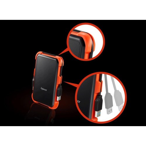 Зовнішній жорсткий диск 1TB Apacer AC630 (AP1TBAC630T-1) 2.5 USB3.1 Black-Orange
