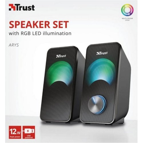 Акустична система Trust Arys Compact RGB 2.0 Speaker Set Black (23120)