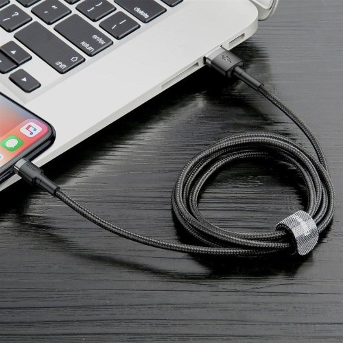 Кабель Baseus Cafule Cable USB For Lightning 2.4A 0.5M Gray/Black