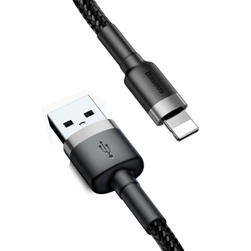 Кабель Baseus Cafule Cable USB For Lightning 2.4A 0.5M Gray/Black
