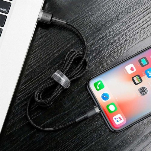 Кабель Baseus Cafule Cable USB For Lightning 2.4A 0.5m Gray/Black