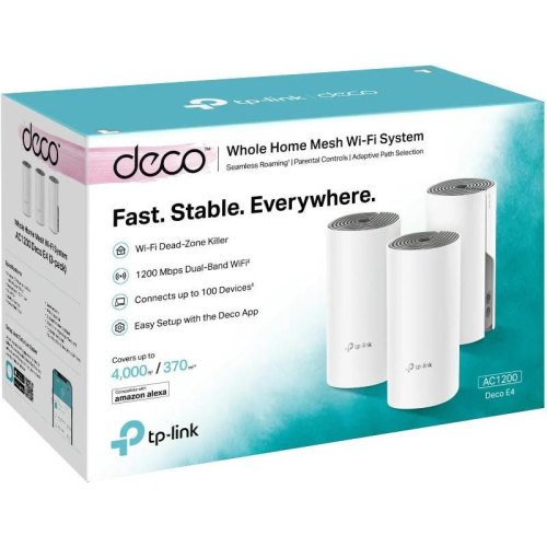 Wi-Fi система TP-Link Deco E4 (3-Pack)