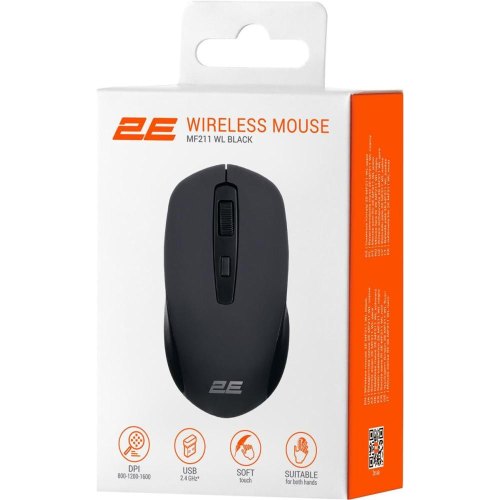 Мишка бездротова, 2Е MF211 WL Black