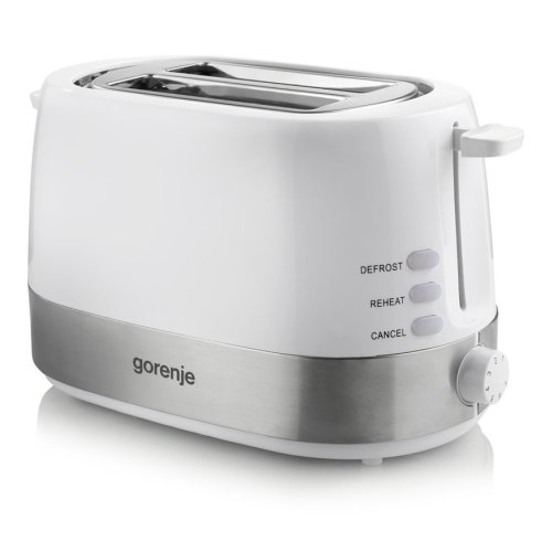 Тостер Gorenje, 850Вт, функц. розморожування, автовідключення, пластик/металл, білий