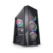 Корпус без БЖ 1stPlayer D5-R1 Color LED Black, ATX, Micro-ATX