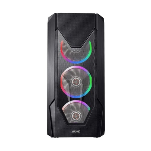 Корпус без БЖ 1stPlayer D5-R1 Color LED Black, ATX, Micro-ATX