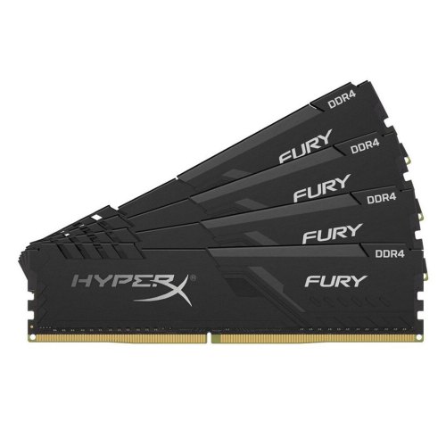 Модуль пам'яті, DDR4, 32GB (4x 8GB), 2400MHz, HyperX Fury Black (HX424C15FB3K4/32)