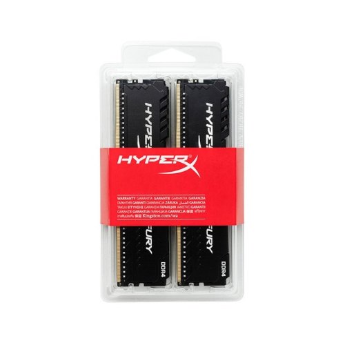 Модуль пам'яті, DDR4, 32GB (4x 8GB), 2400MHz, HyperX Fury Black (HX424C15FB3K4/32)