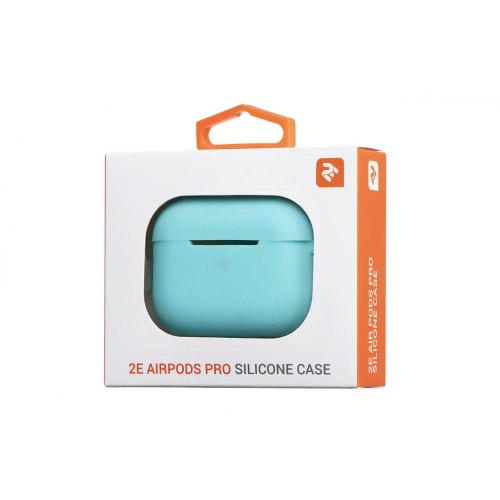Чохол для навушників 2E Чохол  для Apple AirPods Pro, Pure Color Silicone (2.5 mm), Mint (2E-PODSPR-IBPCS-2.5-MT)