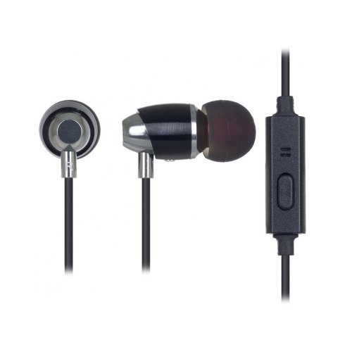 Навушники дротові з мікрофоном, Ergo ES-700i Black