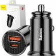 АЗП Baseus Circular Plastic A+C 30W  PPS Car Charger Black
