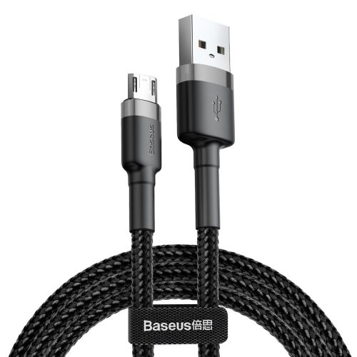 Кабель Baseus Cafule Cable USB For Micro 2.4A 1.0M Gray/Black