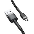 Кабель Baseus Cafule Cable USB For Micro 2.4A 1.0M Gray/Black