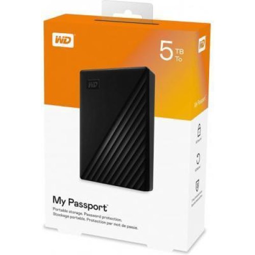 Зовнішній жорсткий диск 5TB Western Digital My Passport (WDBPKJ0050BBK-WESN) 2.5 USB3.0 Black