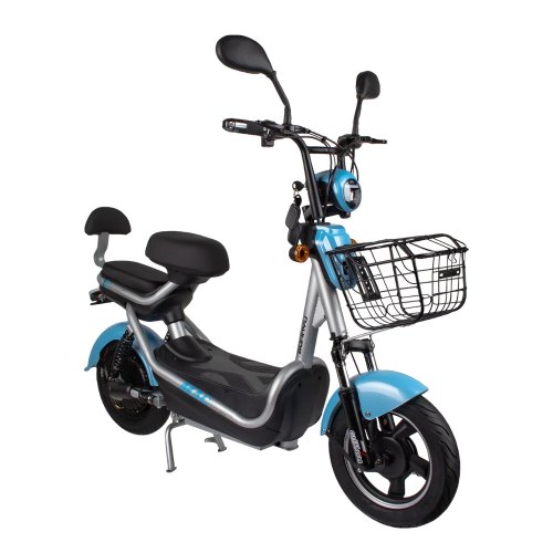 Електричний мопед CITY gy-4 350W/48V (сіро-блакитний)