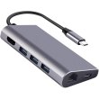 Адаптер Dynamode USB3.1 Type-C to HDMI + 3хUSB3.0 + Gigabit LAN + USB Type-C Charging + SD/MicroSD до 4K HD 3840x2160 (Dock-USB-TypeC-HDMI-USB3.0-RJ45