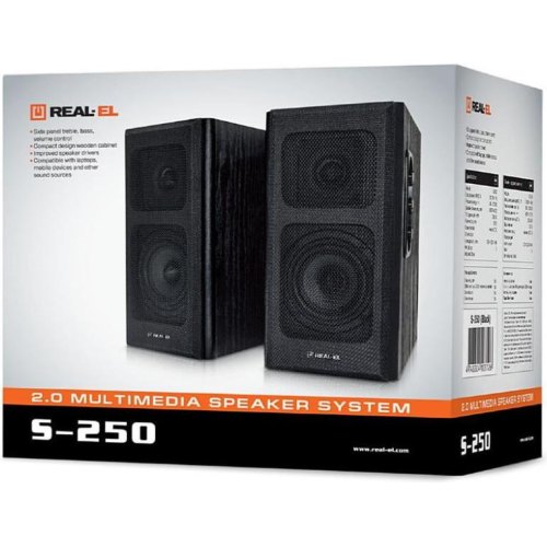 Акустична система REAL-EL S-250 Black (EL121000005)