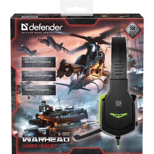 Гарнітура Defender Warhead G-320 Black-Green (64032)