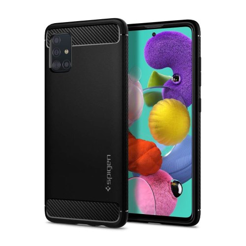 Чохол Spigen Samsung A515 Galaxy A51 Rugged Armor, Matte Black