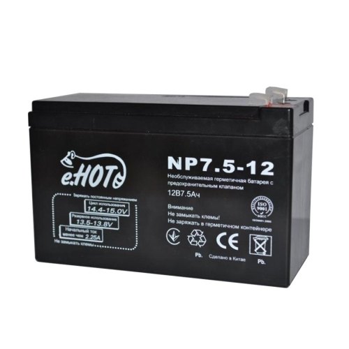 Акумуляторна батарея ENOT 12V 7.5AH (NP7.5-12) AGM