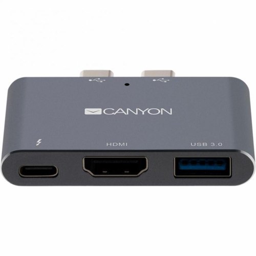 Док-станція CANYON CNS-TDS01DG 3-в-1, USB Type C, Сірий (CNS-TDS01DG)