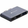 Док-станція CANYON CNS-TDS01DG 3-в-1, USB Type C, Сірий (CNS-TDS01DG)