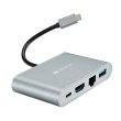 Док-станція CANYON CNS-TDS04DG 5-в-1, USB Type C, Срібний (CNS-TDS04DG)