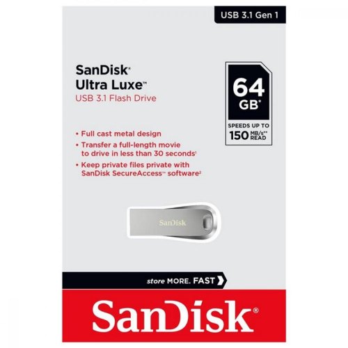 USB флеш SanDisk   64GB USB 3.1 Type-A Ultra Luxe