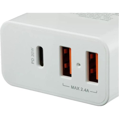Мережевий зарядний пристрій CANYON CNE-CHA08W 2xUSB 2.4A PD White (CNE-CHA08W)