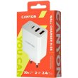 Мережевий зарядний пристрій CANYON CNE-CHA08W 2xUSB 2.4A PD White (CNE-CHA08W)