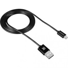 Кабель CANYON CNE-CFI1B 8-pin Lightning - USB, 1 м, Lightning, Black (CNE-CFI1B)