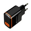 Мережевий зарядний пристрій CANYON CNE-CHA042BO USB + USB Type C 2.1А Black (CNE-CHA042BO)