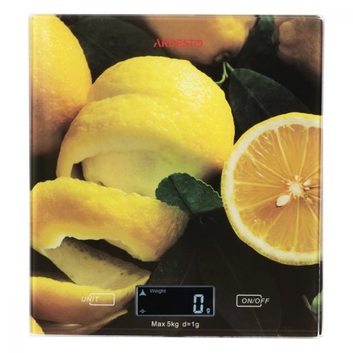 Ваги Ardesto кухонні Lemon, 5кг, AAAx2 в комплекті, скло, багатокольоровий