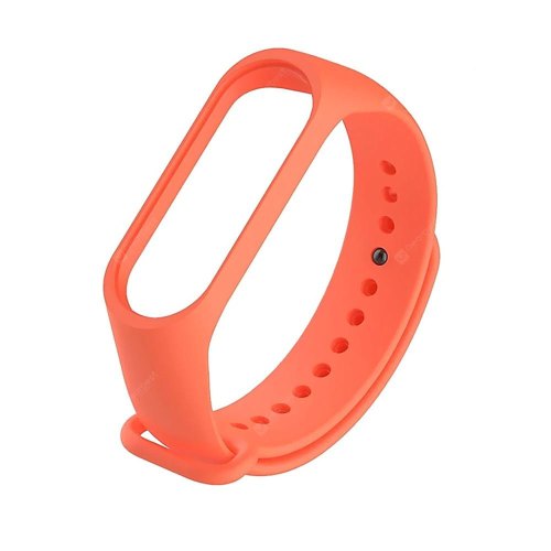 Браслет для Xiaomi Mi Band 5/ 6/ 7 (silicone) Orange