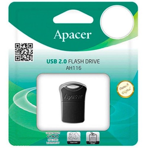 USB флеш 64GB Apacer AH116 Black (AP64GAH116B-1)
