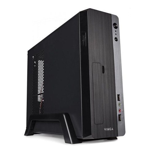 Корпус Vinga CS309B Slim, Mini - ITX, Micro - ATX, з блоком живлення, 400 Вт, 2 x USB 2.0, 2 x Audio