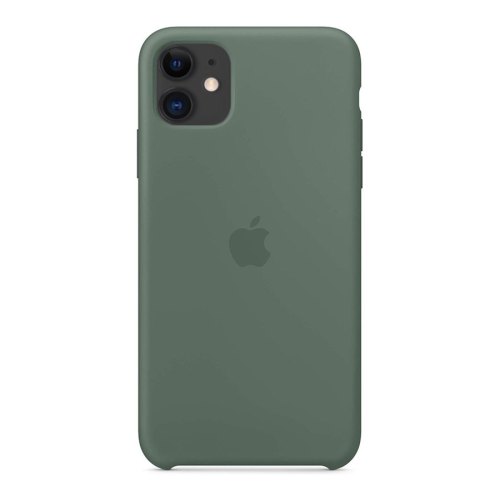 Чохол Apple Silicone Case for iPhone 11 Pine Green (With Metal Frame Camera Lens Protection)