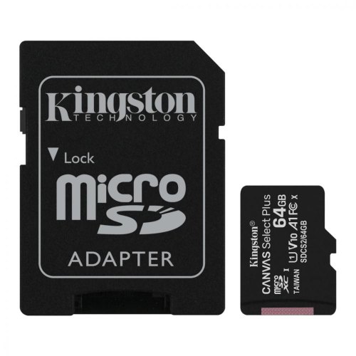 microSDXC карта 64Gb Kingston class10 з SD адаптером UHS-I R100MB/s (SDCS2/64GB)